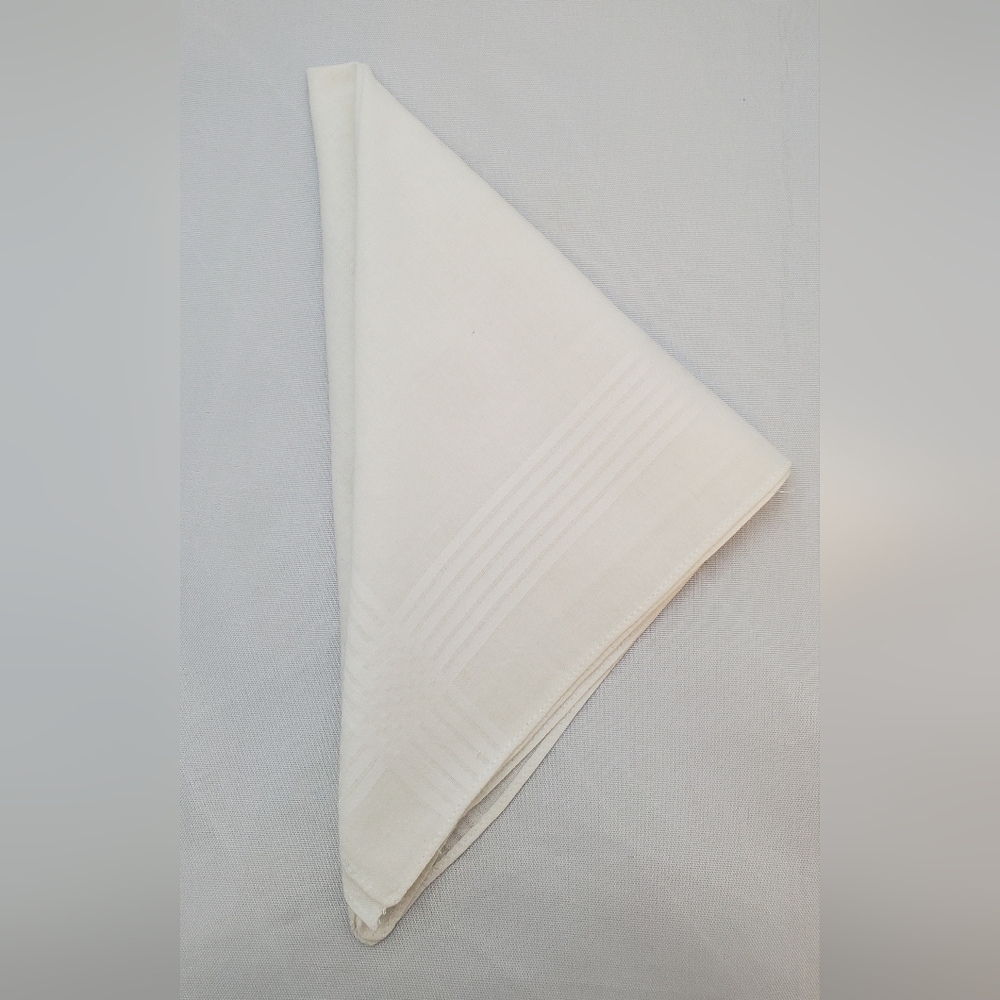 White Cotton Handkerchief, Pocket Square